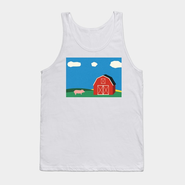 Pig And Barn Tank Top by Rosi Feist